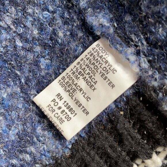 Zero Degrees Celsius Alpaca Wool Bomber Knit  Jacket M - Picture 5 of 7